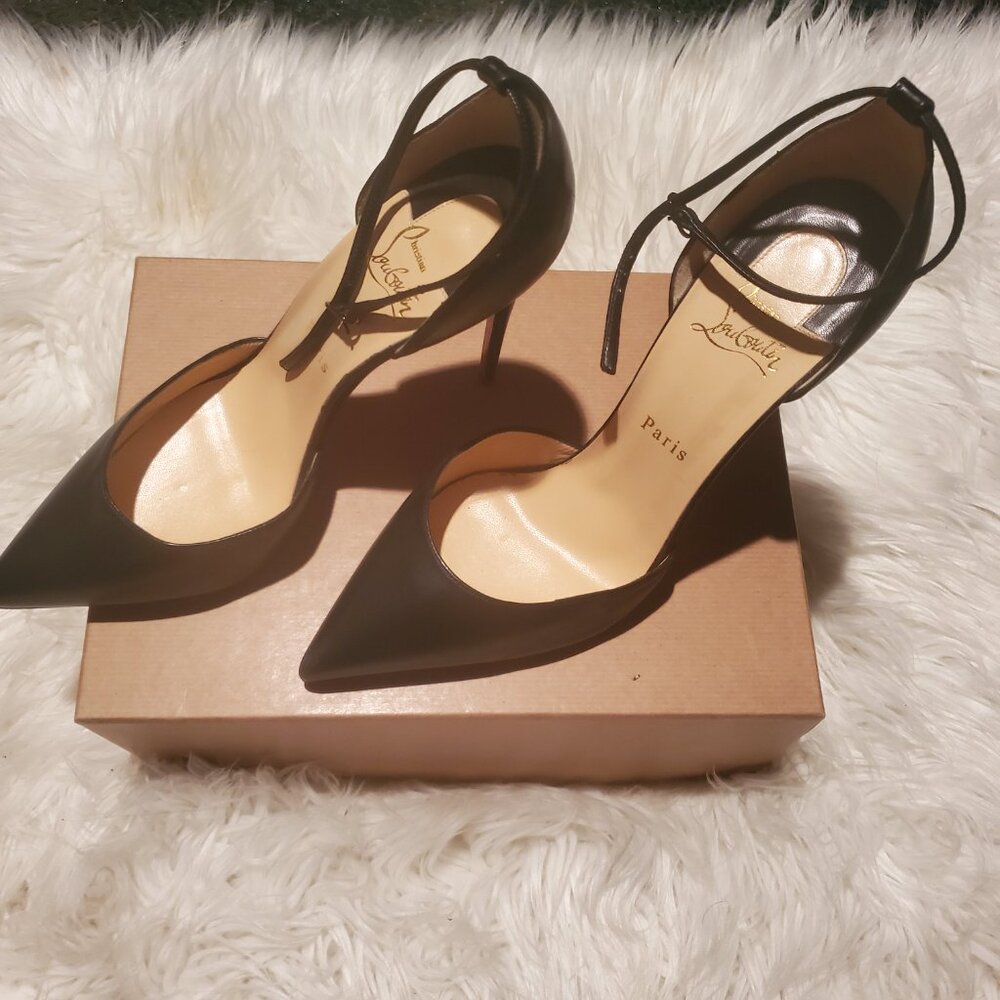 Christian Louboutin UPTOWN 100 NAPPA SHINY BK01/BLACK (size 41) - Picture 5 of 6